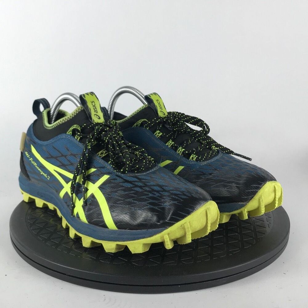 Asics Gel-Fuji Runnegade Trail 2 Blue/Yellow Running Shoes T633N Men’s Size 9 - Picture 3 of 13